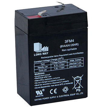 A stock image illustrating 3fm4 6v4ah 20hr battery concepts