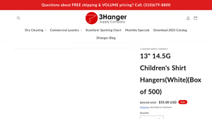 3Hanger Supply - 13 Children's Shirt Hangers