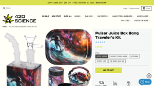 420 Science - Pulsar Juice Box Bong Traveler's Kit