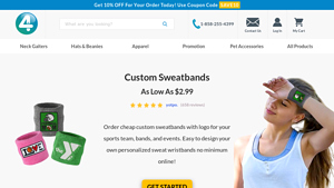 4inbandana - Custom Sweatbands & Headbands