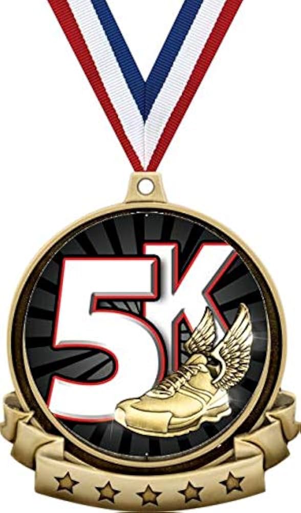 A stock image illustrating 5k medals concepts