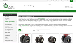 Access Casters - Hamilton Dual Wheel Pneumatic Casters