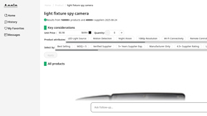 Accio - Light Fixture Spy Cameras