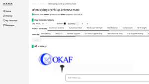 Accio - Telescoping Crank Up Antenna Mast