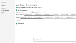 Accio - Cuna de Bebé de Acero Médica