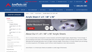 Acme Plastics - Acrylic Sheets 4' x 8'