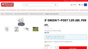 AFence - 6' GREEN T-POST