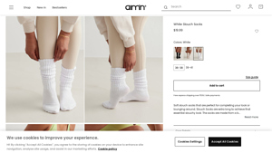aim'n - White Slouch Socks