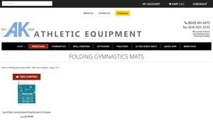 AK Athletics - GymCide Concentrated Disinfectant & Cleaner