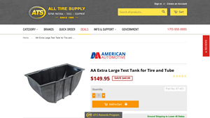 AA - Extra Large Test Tank for Tire and Tube