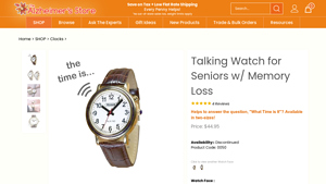 Alzstore - Talking Wrist Watch
