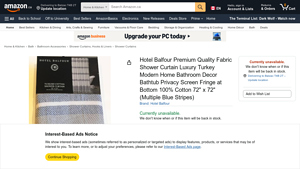 Hotel Balfour - Striped Shower Curtain