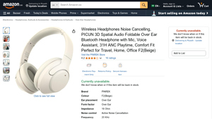 PINREK - Wireless Headphones Noise Cancelling