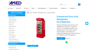 Amed Refrigerations - Commercial Coca Cola Refrigerator SC-510D(CO2)