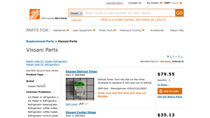 Vissani - Appliance Parts