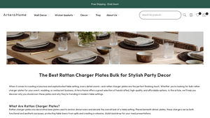 Artera - Dark Brown Rattan Wicker Charger Plate Set of 8
