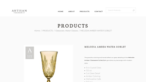 Artisan Tableware Co - Melodia Amber Water Goblet