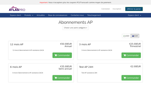 AtlasPro - AP Assistance 24/24 Subscription Plans
