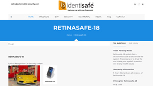Retinasafe - Eyeball Recognition Car Security System