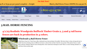 Avinyl Fence - 3 Rail Horse Fencing