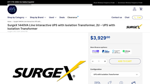 SurgeX - 1440VA Line Interactive UPS with Isolation Transformer