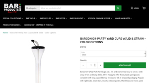 Barconic® - Party Yard Cups with Lid & Straw