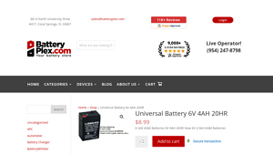 BatteryPlex - Universal Battery 6V 4AH 20HR