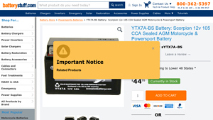 Scorpion - YTX7A-BS Battery