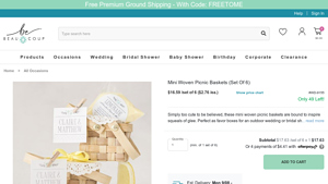 Beau-coup - Mini Woven Picnic Baskets Set of 6