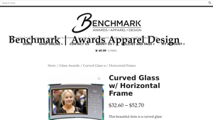 Benchmark Trophy - Curved Glass w/ Horizontal Frame