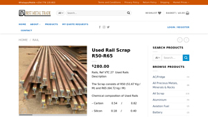 Best Metal Trade - Used Rail Scrap R50-R65