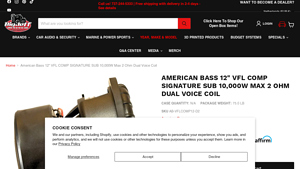 Big Jeff Audio - American Bass 12 VFL Comp Signature Sub