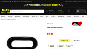 Big Rig Chrome Shop - Oval Rubber Grommet