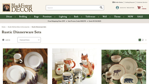 Black Forest Decor - Misty Forest Dinnerware Set