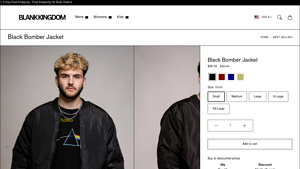 Blank Kingdom - Black Bomber Jacket
