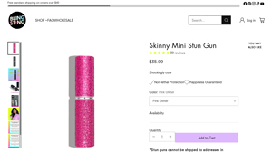 Blingsting - Skinny Mini Lipstick Stun Gun