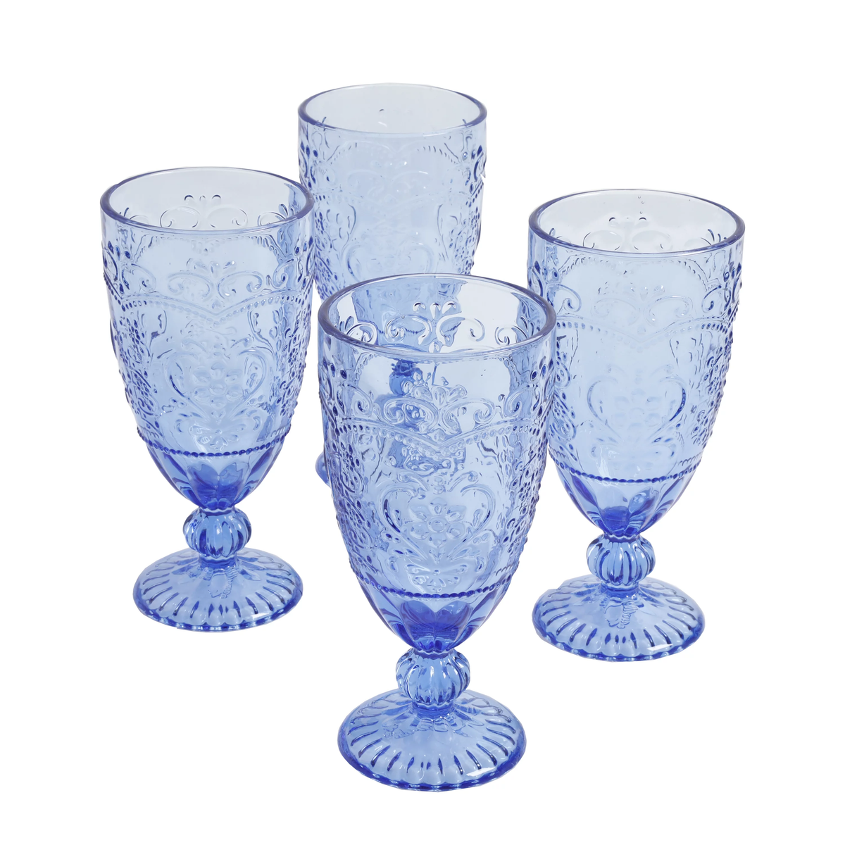 A stock image illustrating blue glass goblet concepts