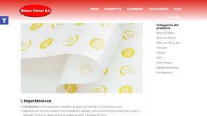 Bolsas Vicente - Papel Manteca