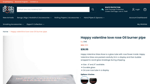 Bong Outlet - Happy Valentine Love Rose Oil Burner Pipe