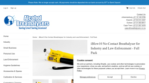 iBlow10 - No-Contact Breathalyser for Industry and Law-Enforcement