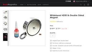 Brute Magnetics - Wildebeest 4250 lb Double Sided Magnet