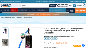 Refrigerant - R410A Refrigerant 28oz Disposable One Step Can