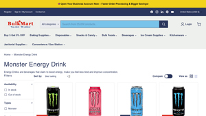 Energy Drinks - Monster, Red Bull, Rockstar