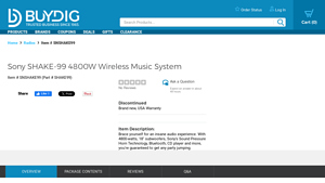 Sony - SHAKE-99 Wireless Music System