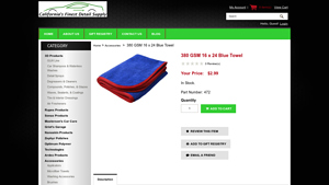 California's Finest - 380 GSM Blue Towel