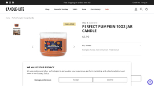 Candle-lite Company - Perfect Pumpkin 10oz Jar Candle