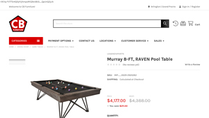 LegendSports - Murray 8-FT Raven Pool Table