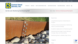 Central Steel Service - CorTen Weathering Steel