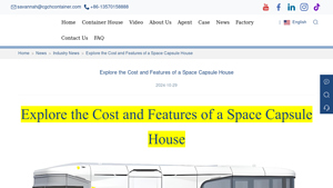 CGCH Container - Futuristic Eco-Friendly Capsule Houses