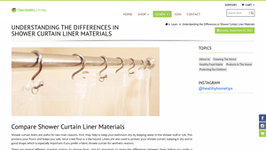Clean Healthy Living - Shower Curtain Liners